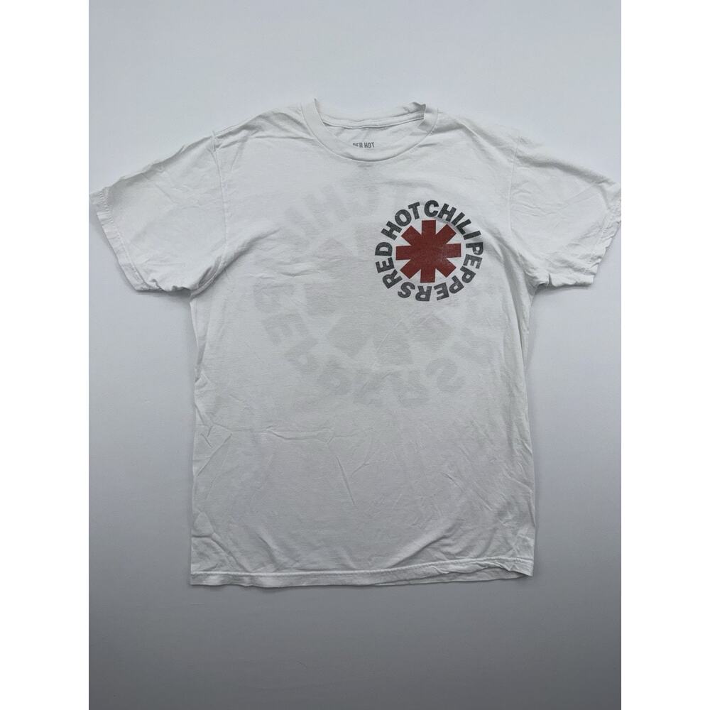 Red Hot Chili Peppers T Shirt Band Logo Star Affinity Asterisk Size Medium White